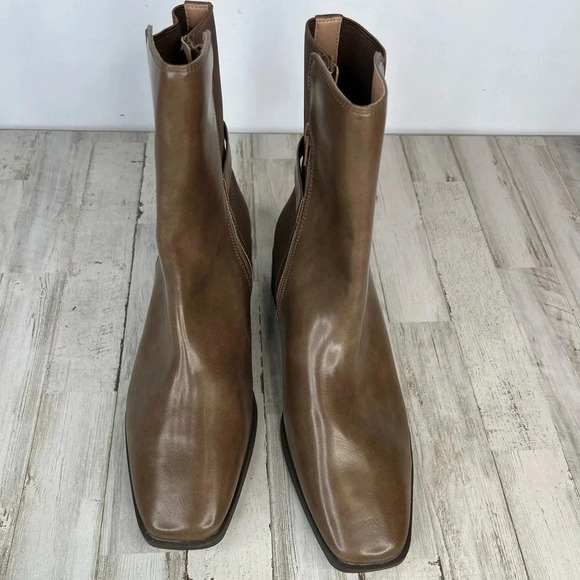 Journee Collection Women's Aubrie Booties Green Brown Size 11 Square Toe - Picture 3 of 11